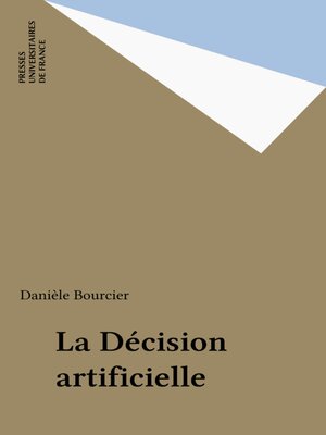 cover image of La Décision artificielle